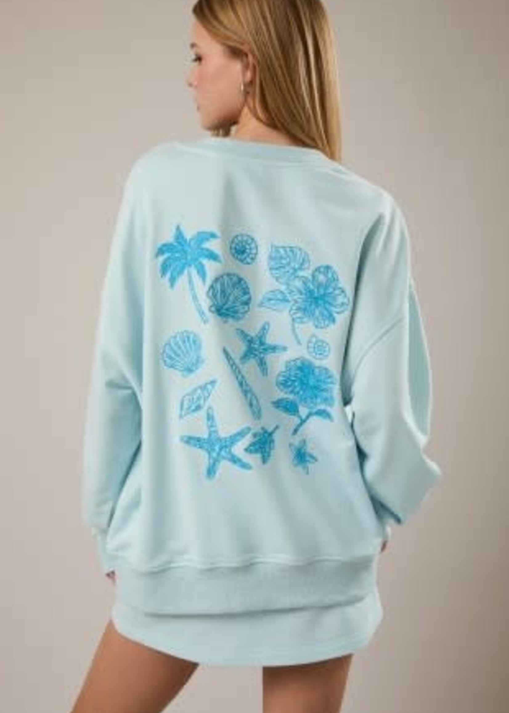 Shell Yeah Aqua Sweatshirt