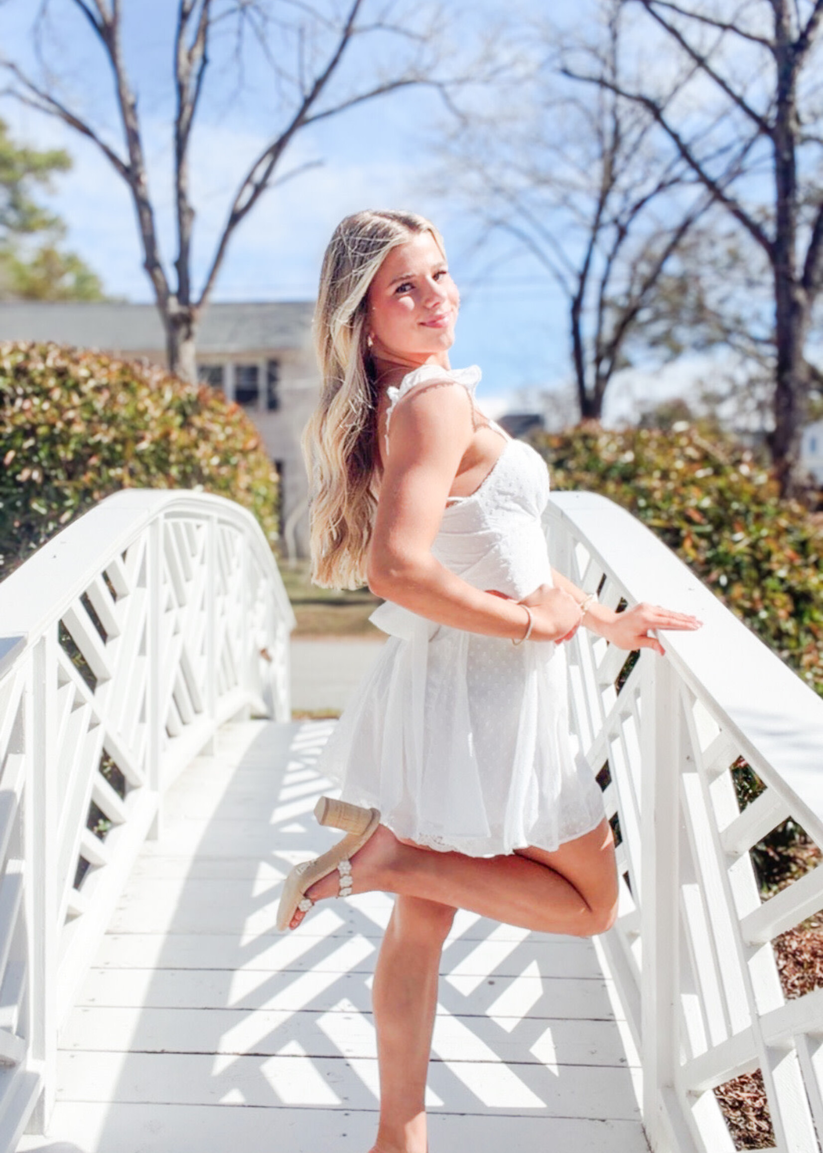 Ruffle It Up White Dress