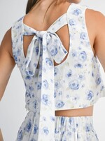 Floral Bow Back Top