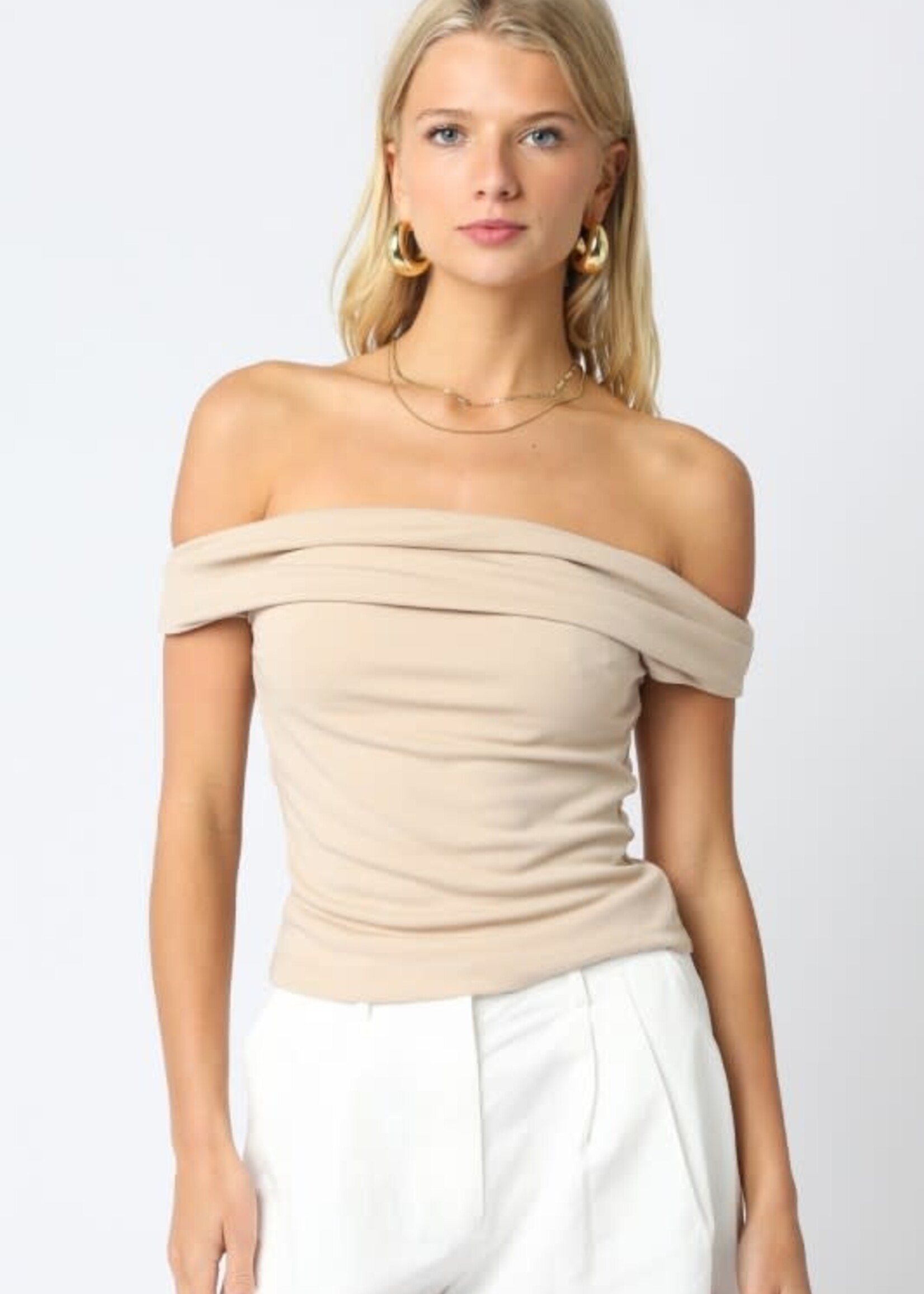 Off Shoulder Neutrals Top