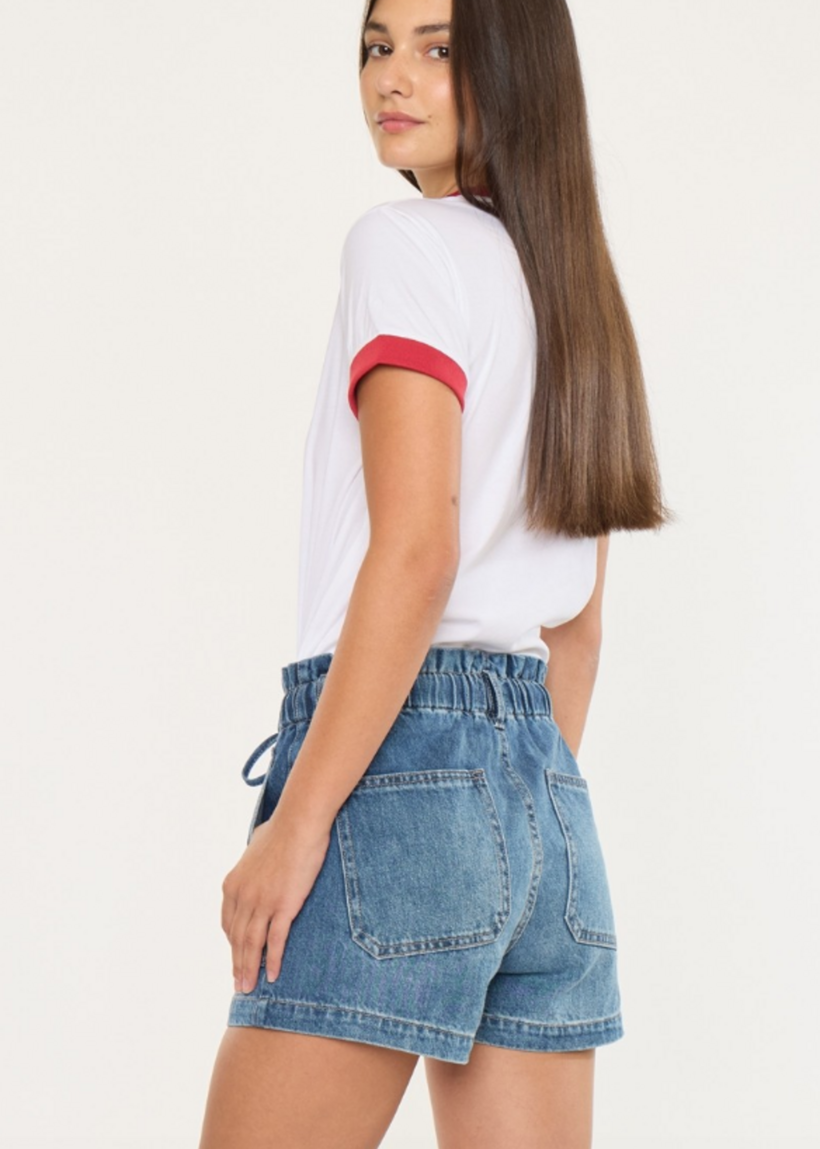 KanCan Denim Front Tie Shorts