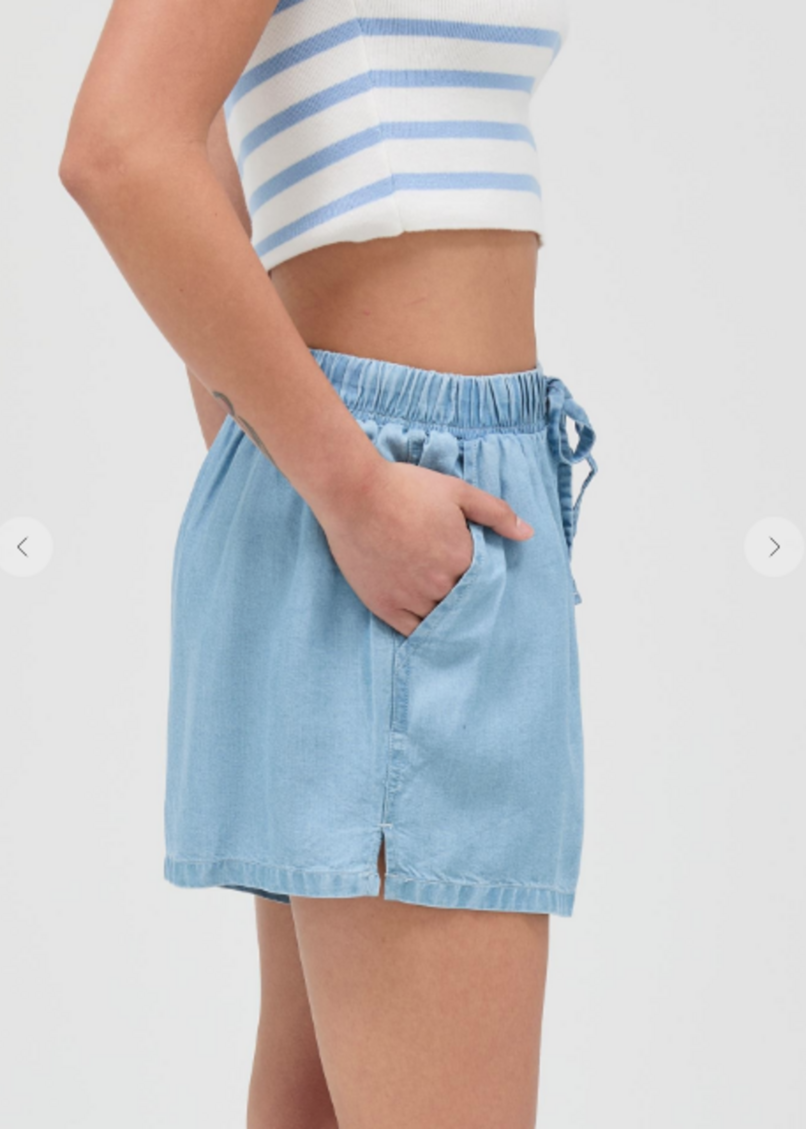 Light Wash Denim Shorts