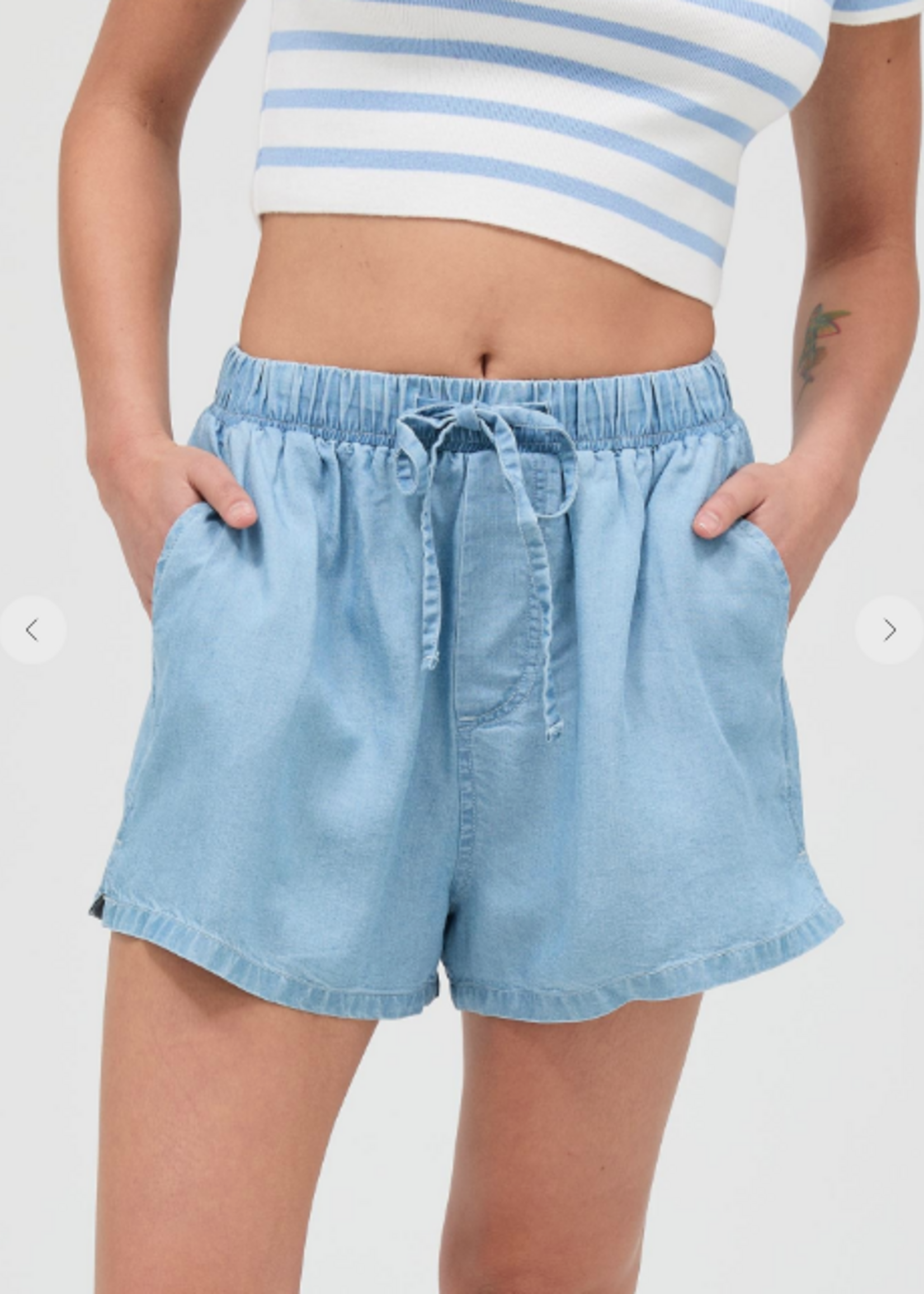 Light Wash Denim Shorts