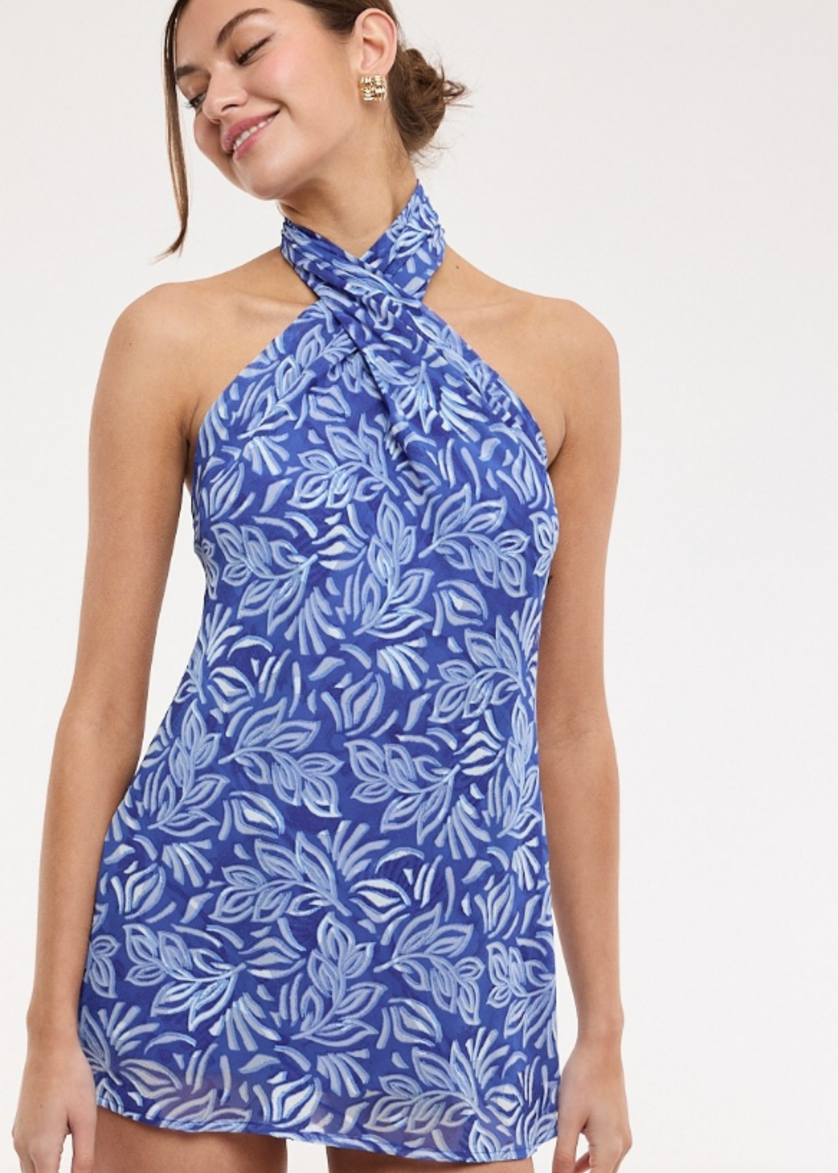 Brighten Up Halter Dress