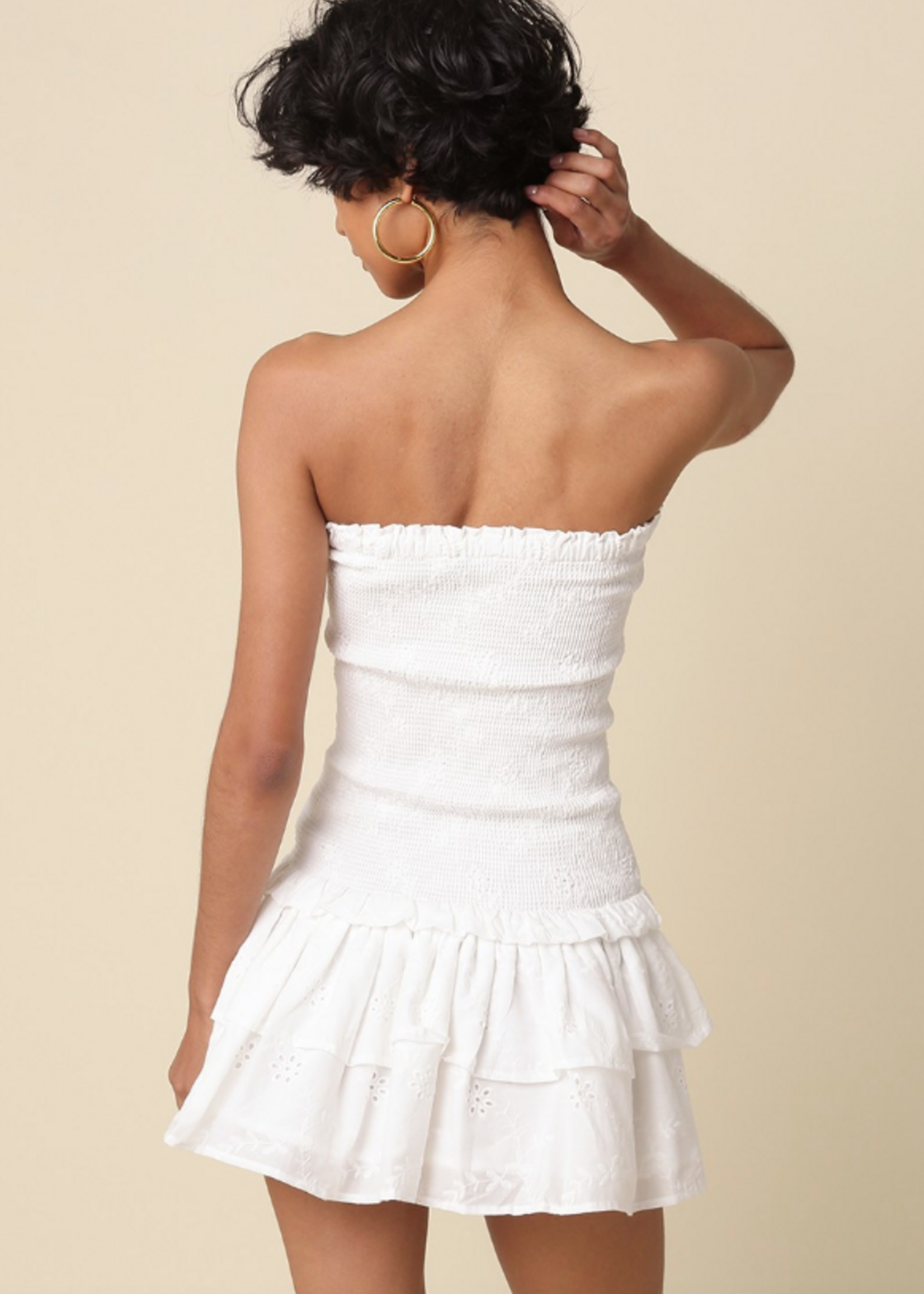 Ruffle  It Up White Dress