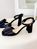 Black Bow Heels