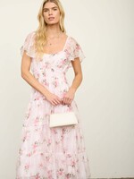 Pretty In Pink Floral Midi Dress