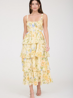 Better In Butter Floral Midi Dress