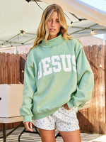 Jesus Mock Neck Sweatshirt (2 Colors)