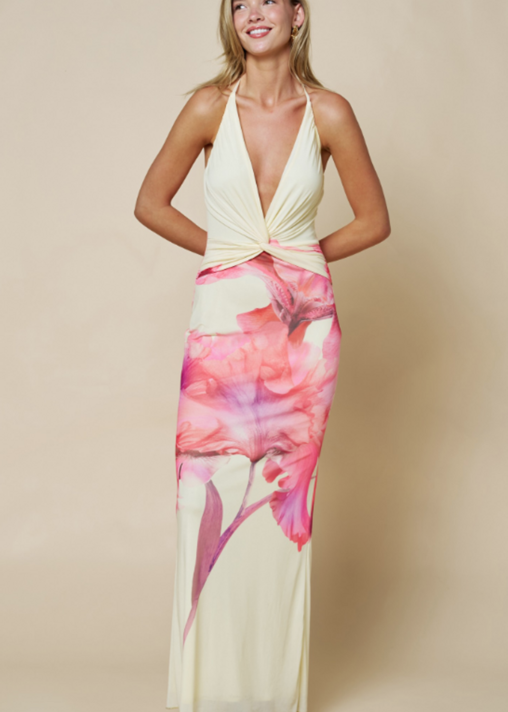 Tropical Breeze Halter Maxi Dress (2 Colors)