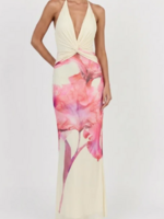 Tropical Breeze Halter Maxi Dress (2 Colors)
