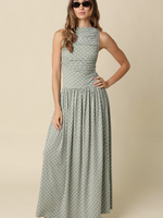 Sage Polka Dot Dress
