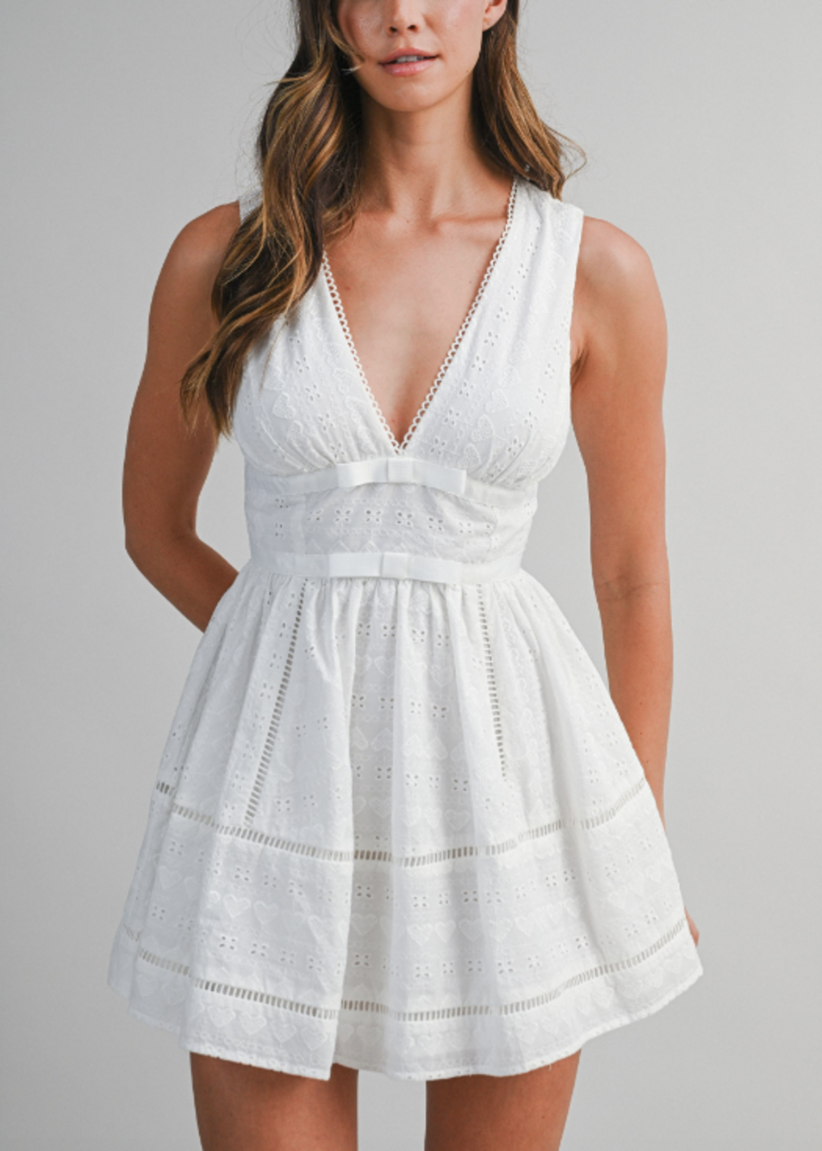 Pretty White Bow Dress