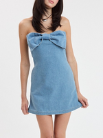 Bow Denim Dress