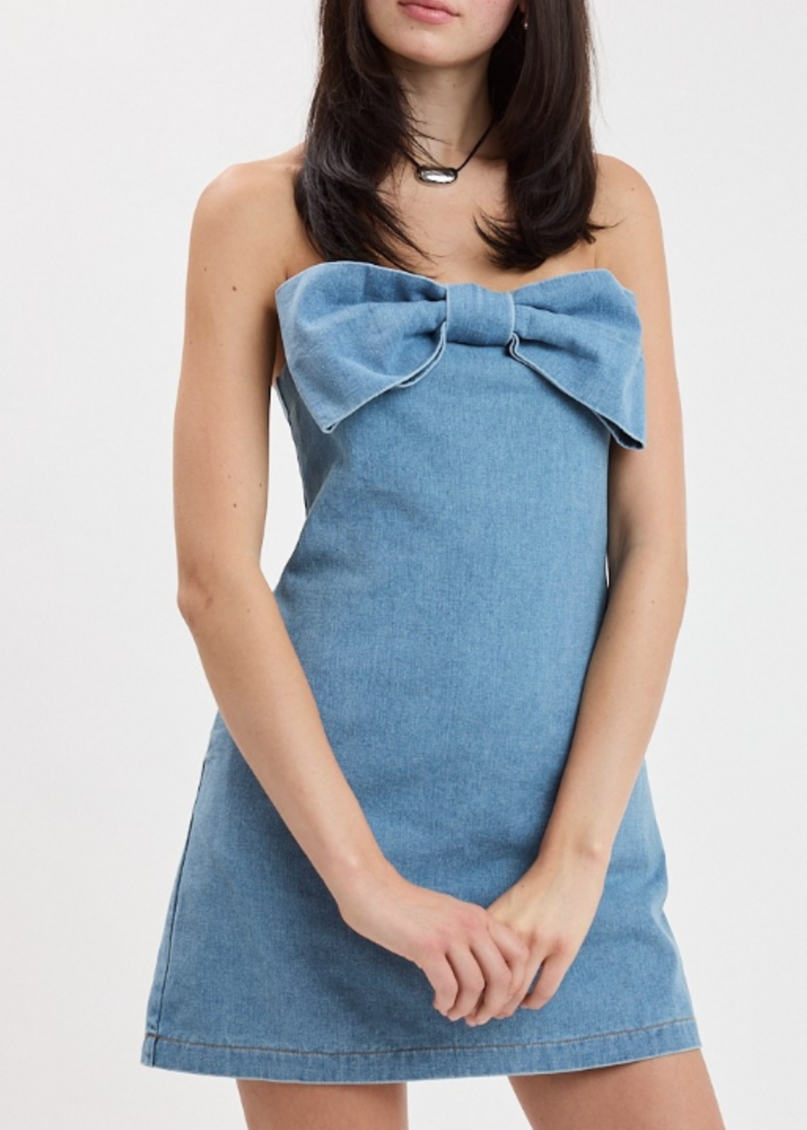 Bow Denim Dress