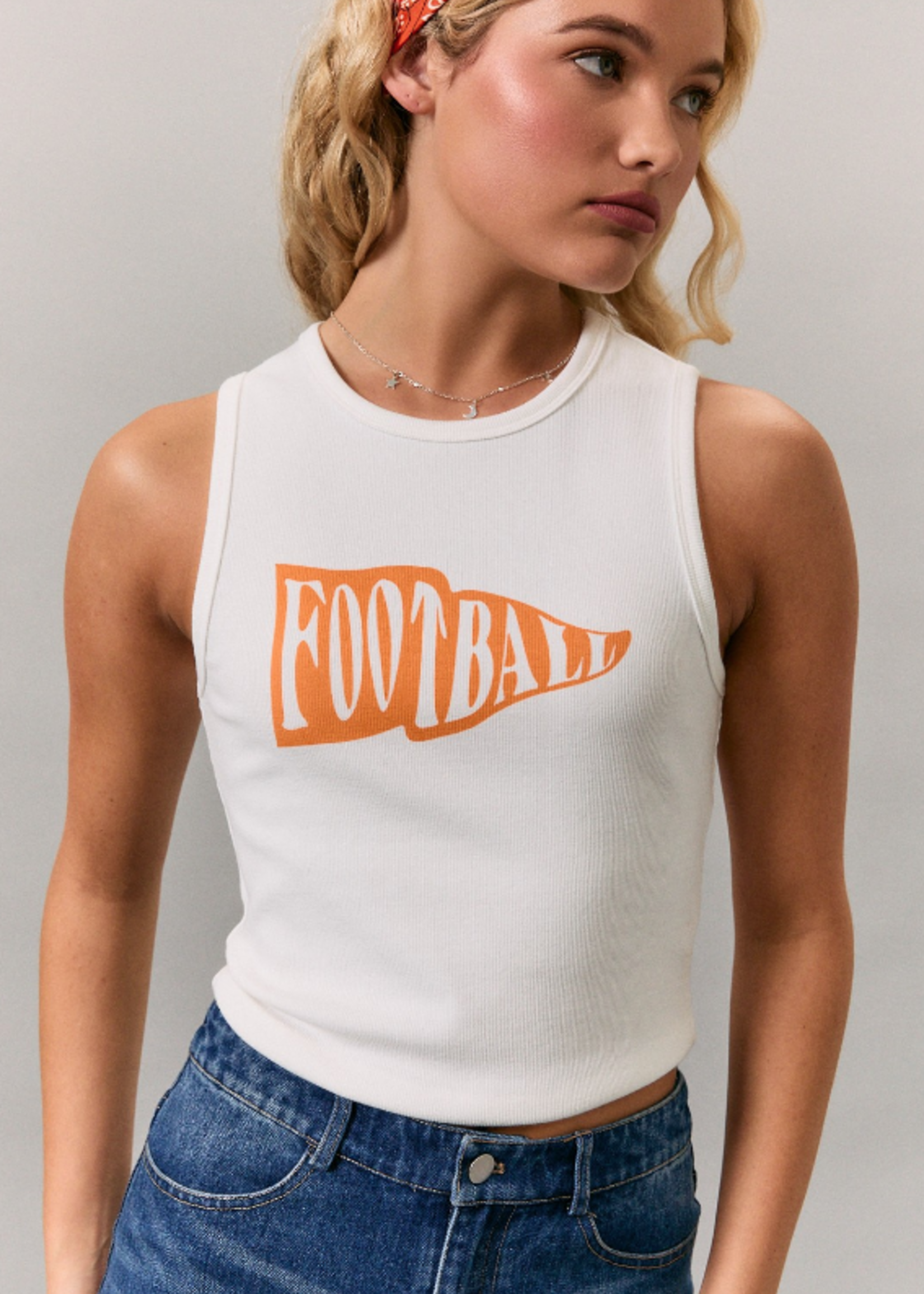 Orange Football Tee