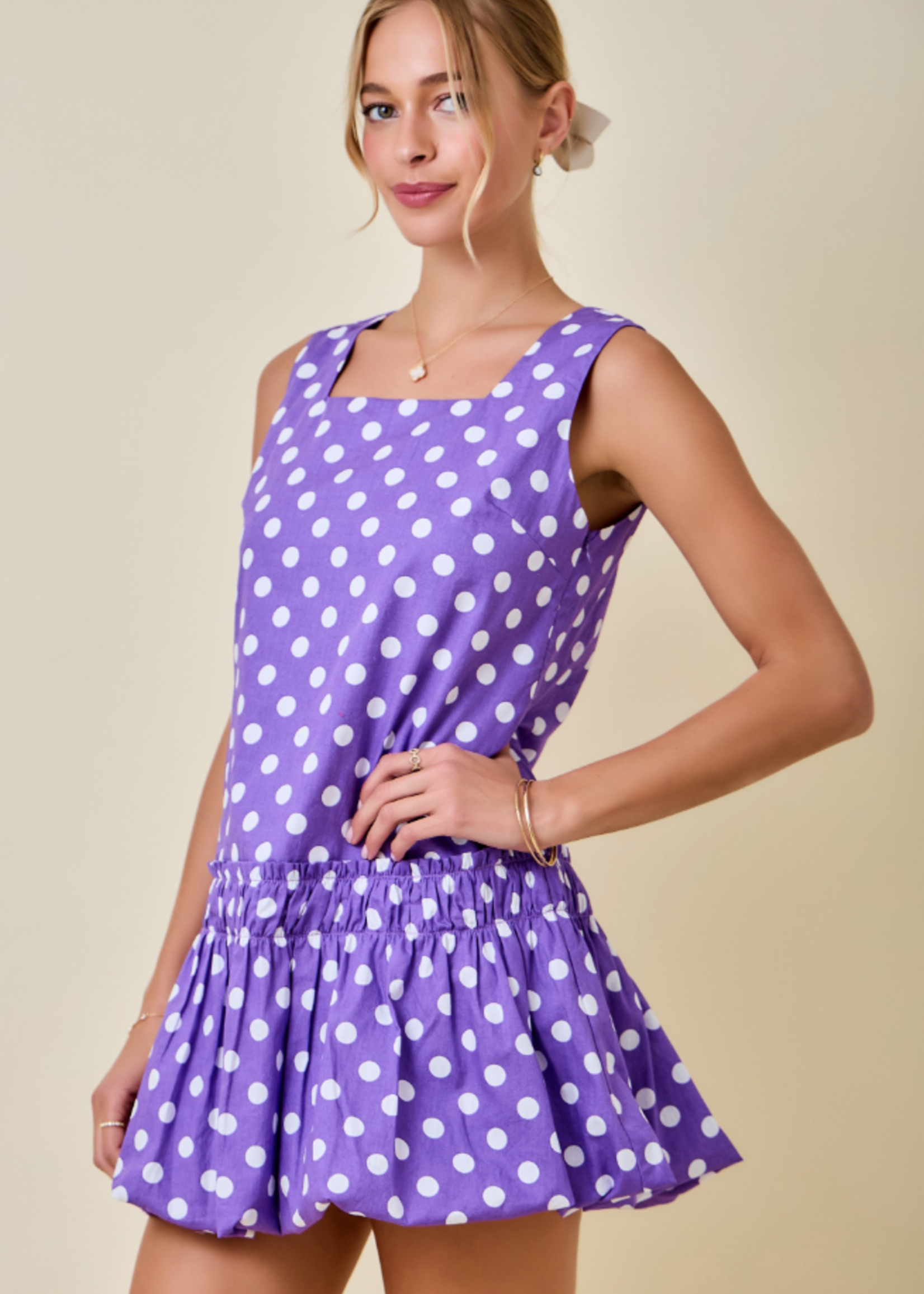 Purple Polka Dot Dress