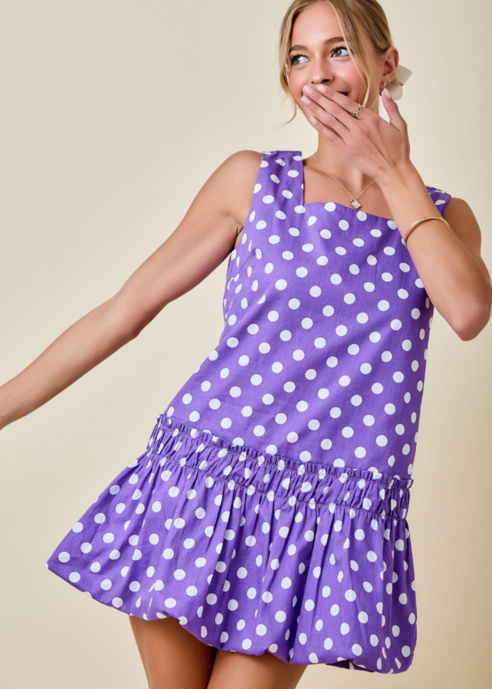 Purple Polka Dot Dress