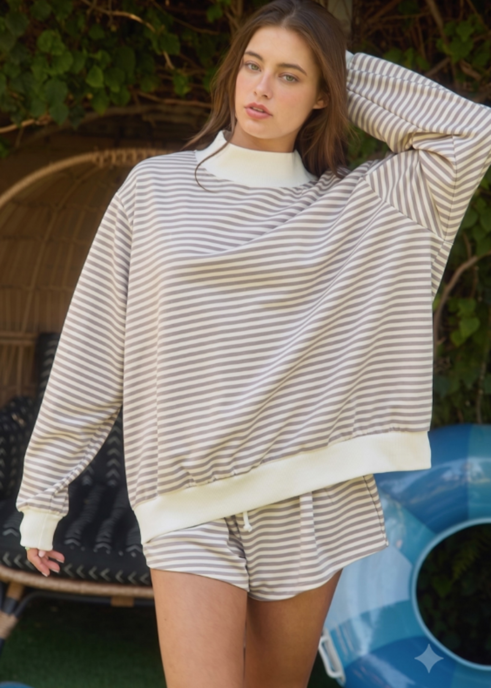 Happy Stripes Mockneck (3 Colors)