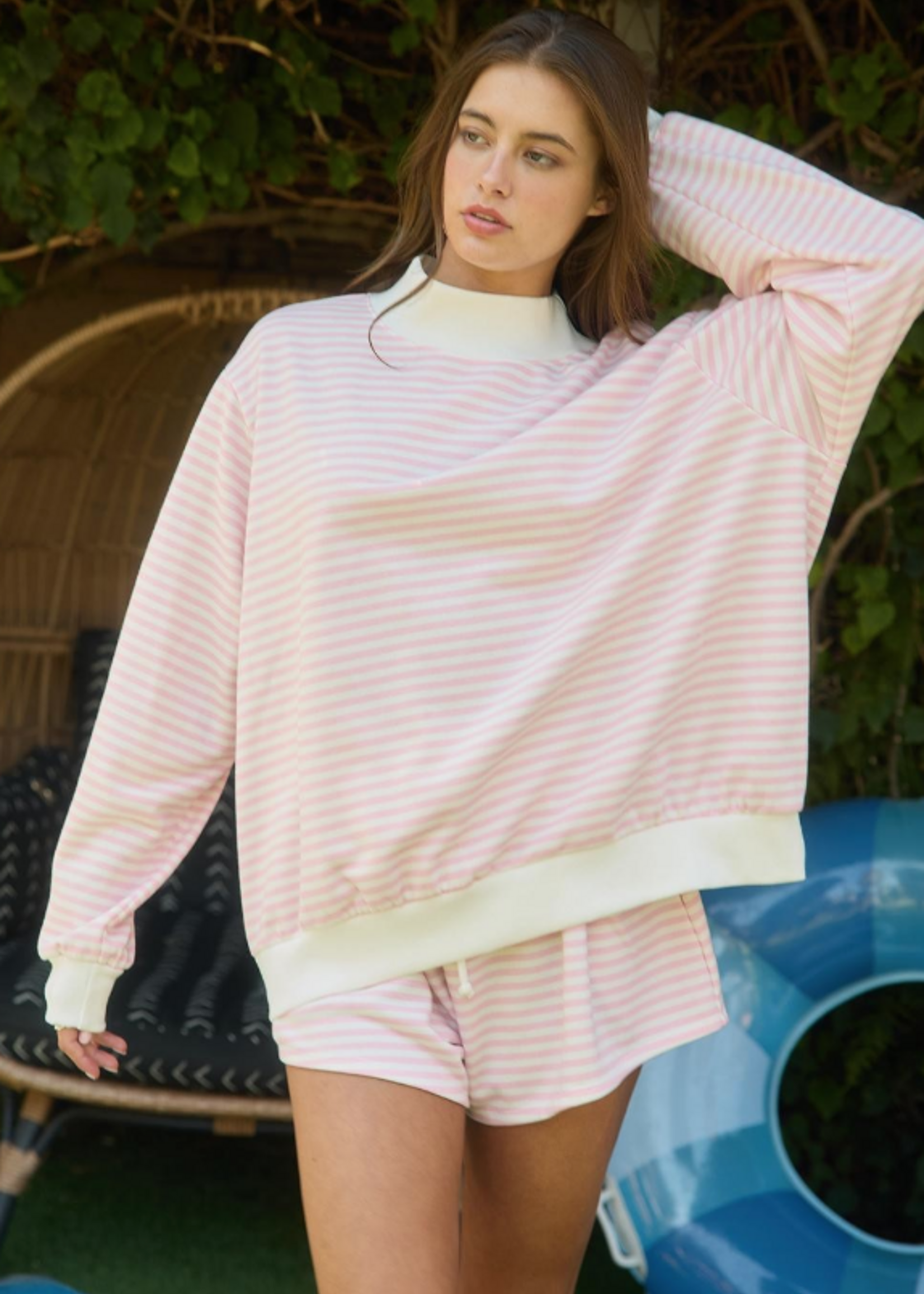 Happy Stripes Mockneck (3 Colors)