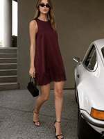 Satin and Lace Dress (4 Colors)