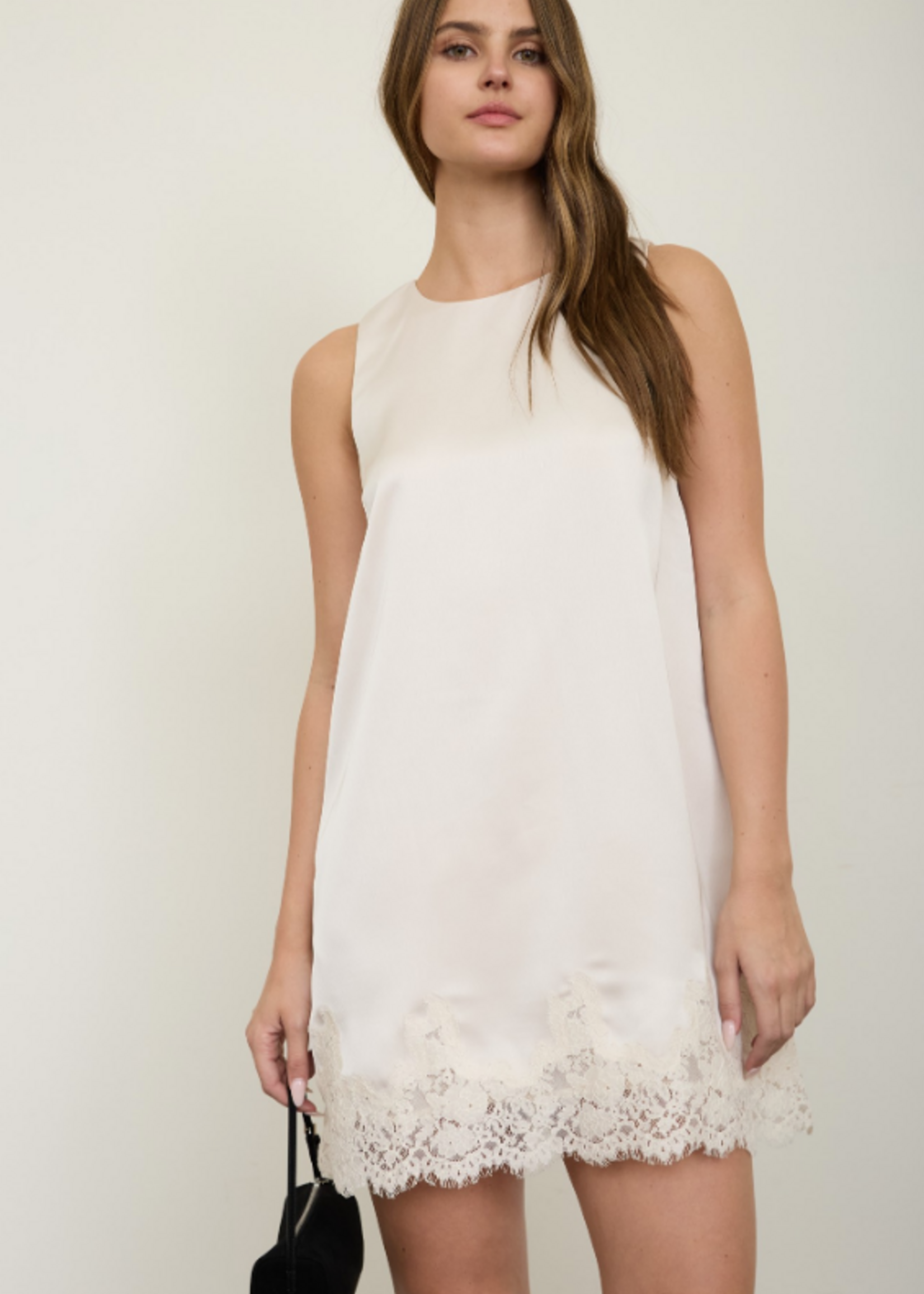 Satin and Lace Dress (4 Colors)