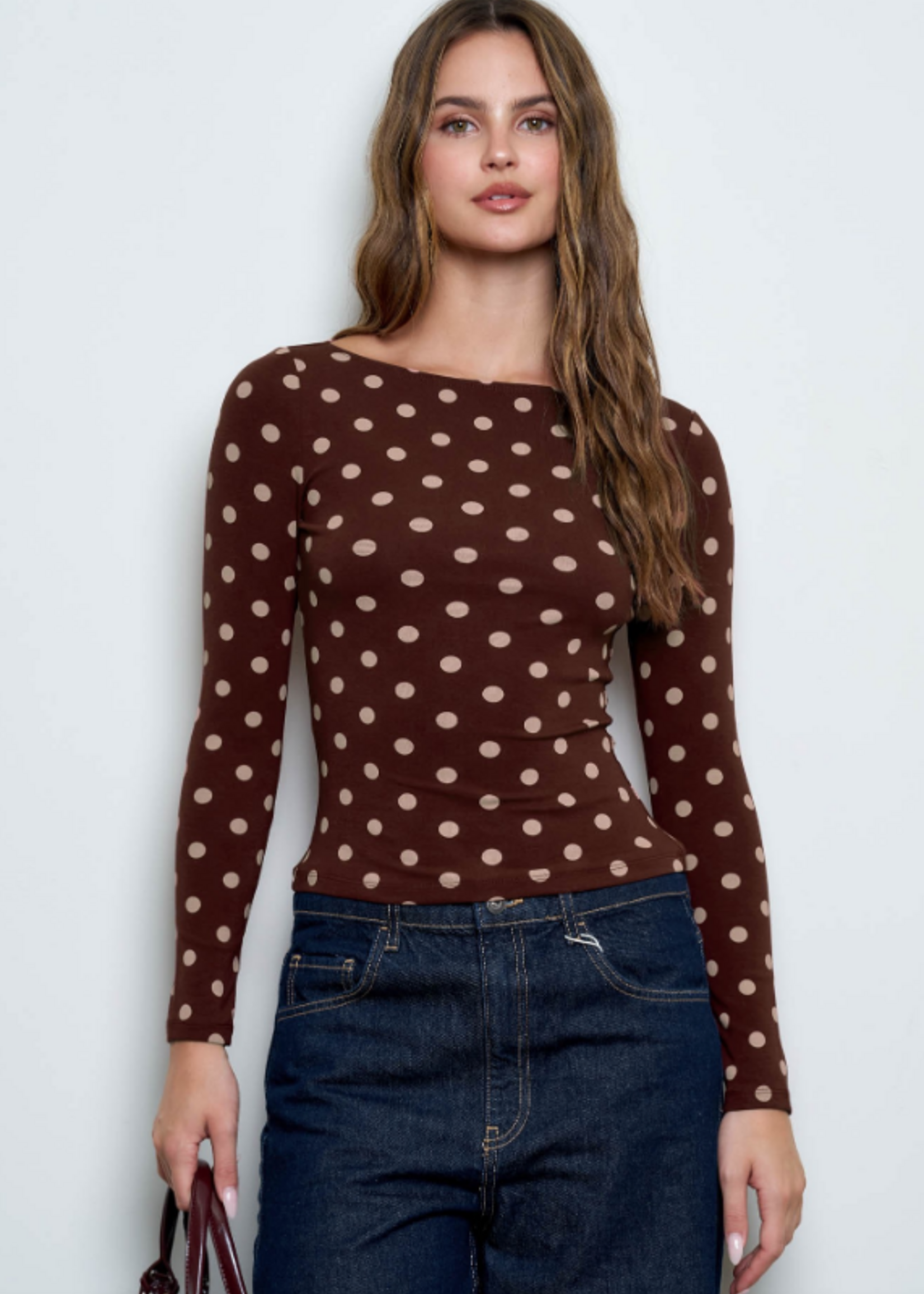 Polka Dot Long Sleeve Top (2 Colors)