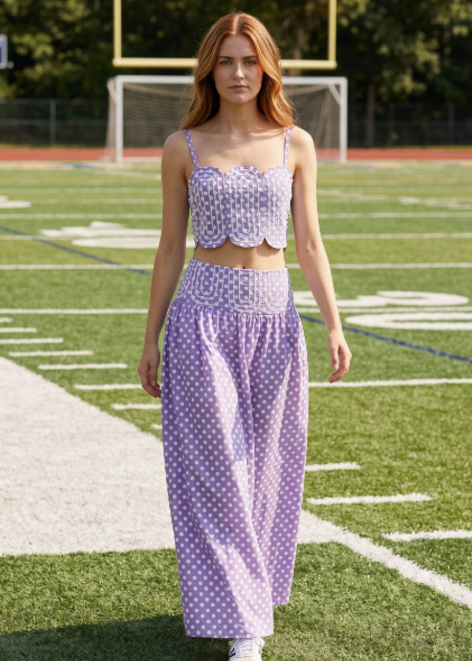 Pretty In Polka Dot Purple Set