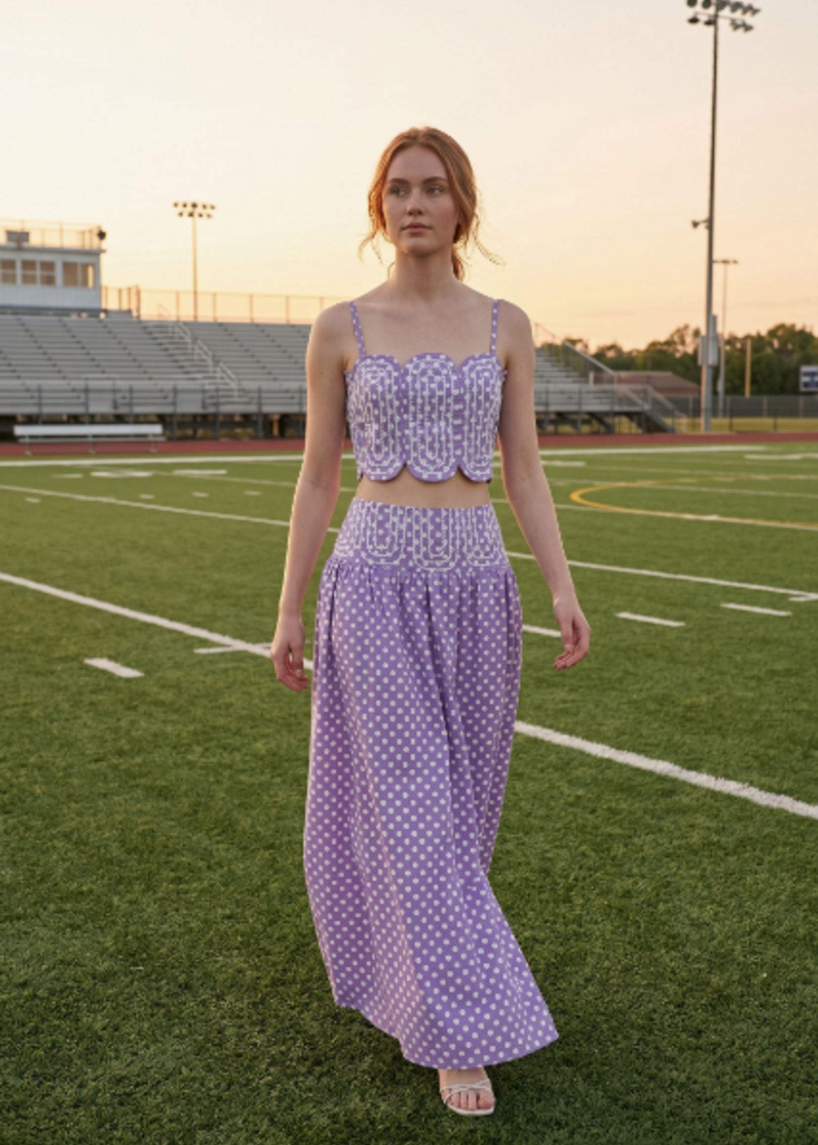 Pretty In Polka Dot Purple Set