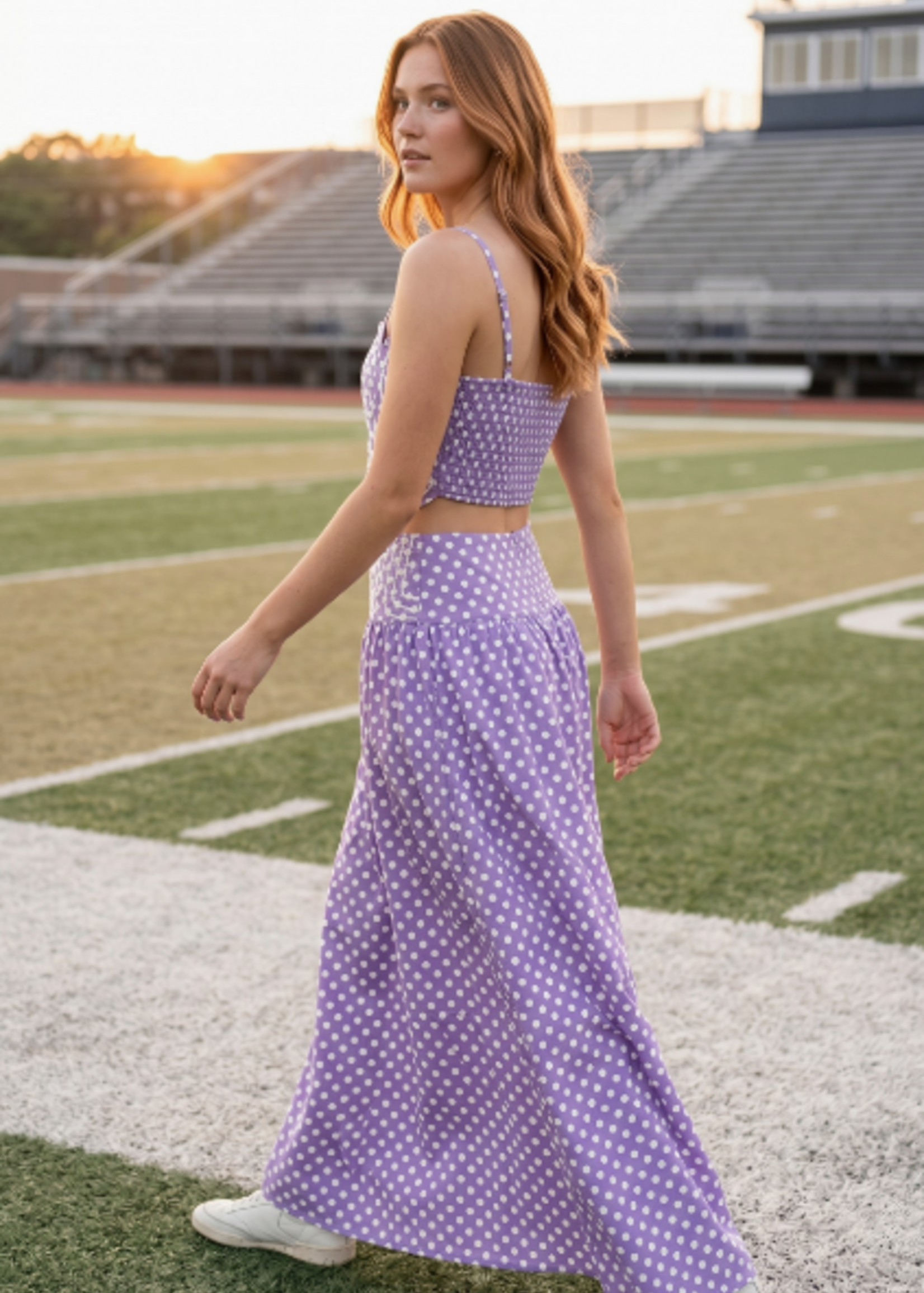 Pretty In Polka Dot Purple Set