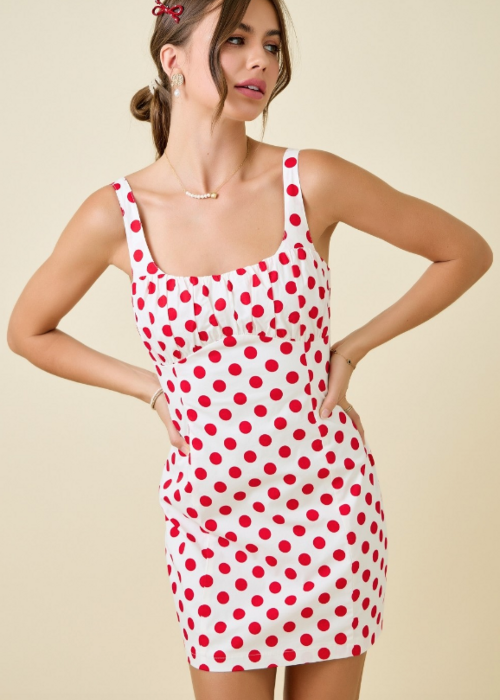 Dot To Dot Red Dress