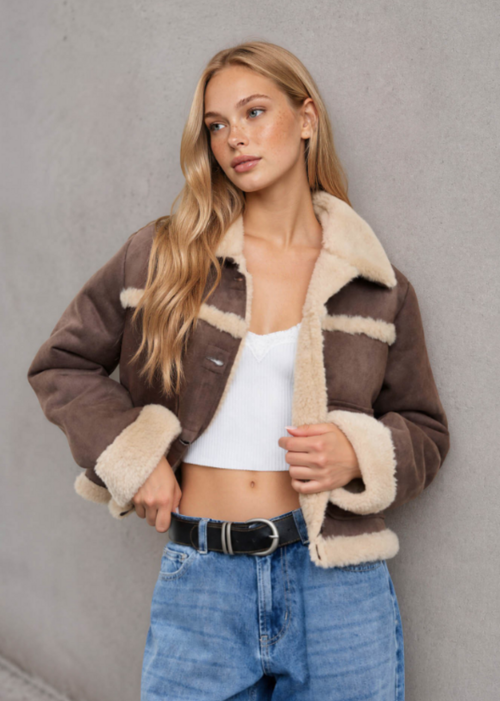 Shearling Suede Jacket