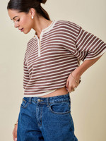 Fall Stripes Henley Top