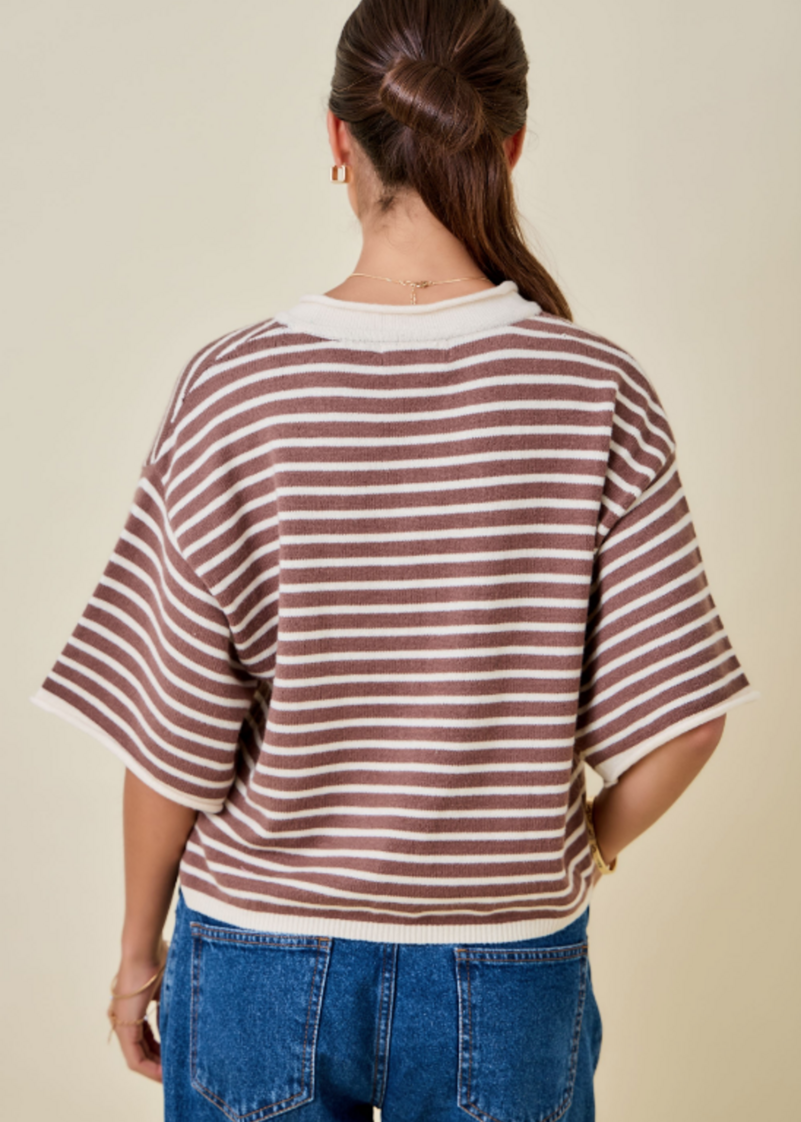 Fall Stripes Henley Top
