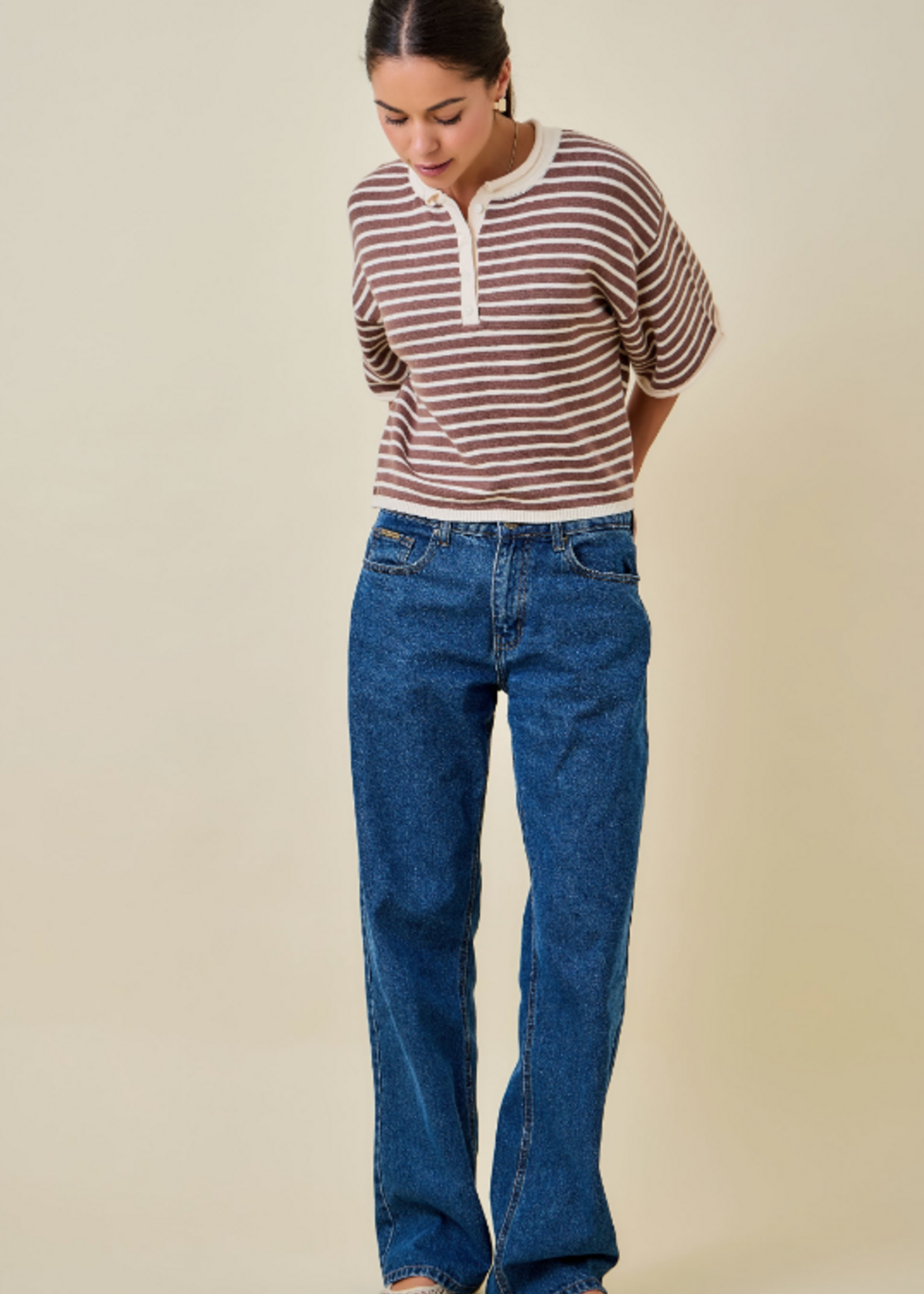 Fall Stripes Henley Top