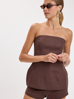 Fall Now Brown Linen Set