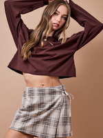 Fall Plaid Wrap Skort