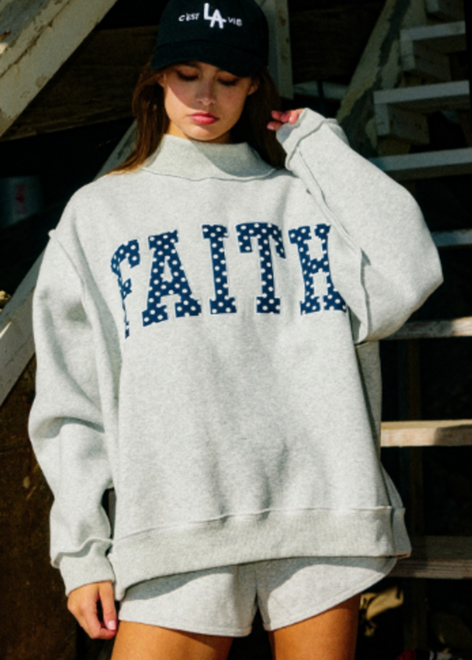 Faith Polka Dot Sweatshirt