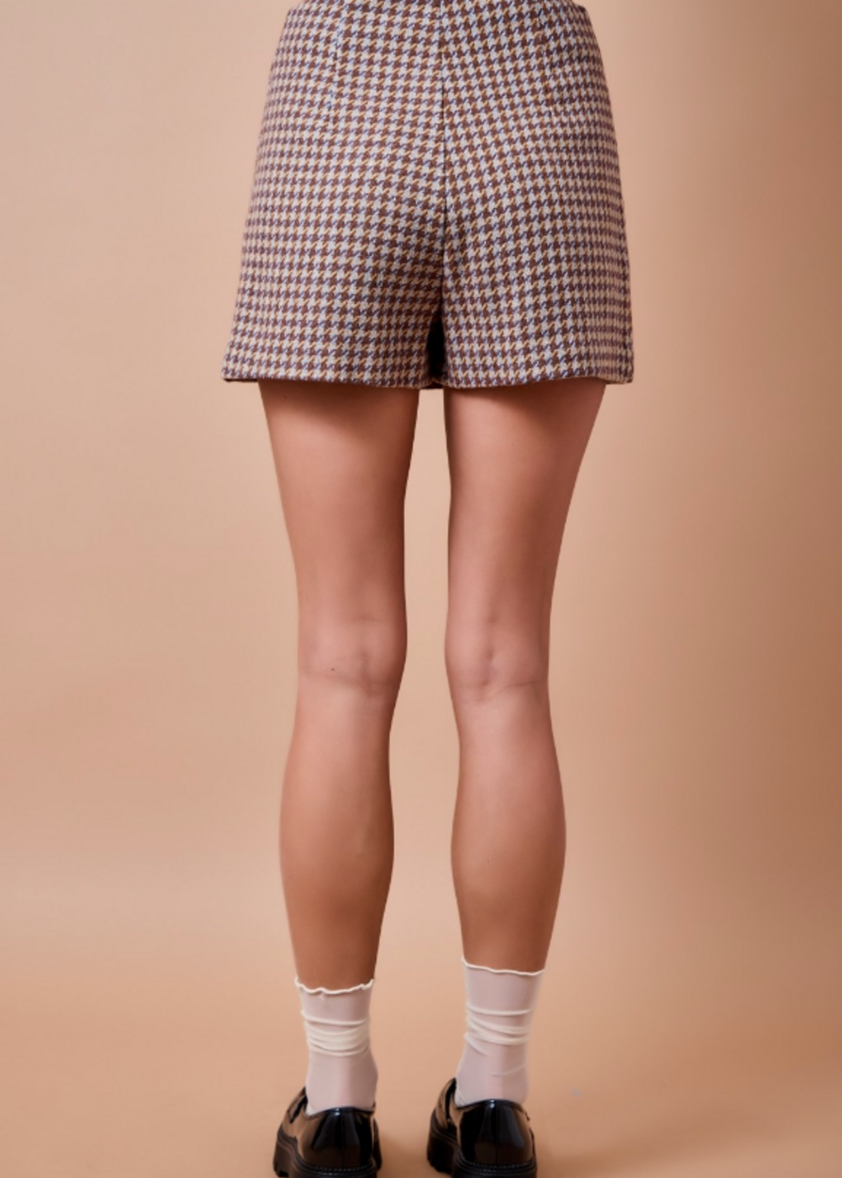 Fall Houndstooth Plaid Skort