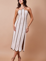 Fall Scallop Midi Dress