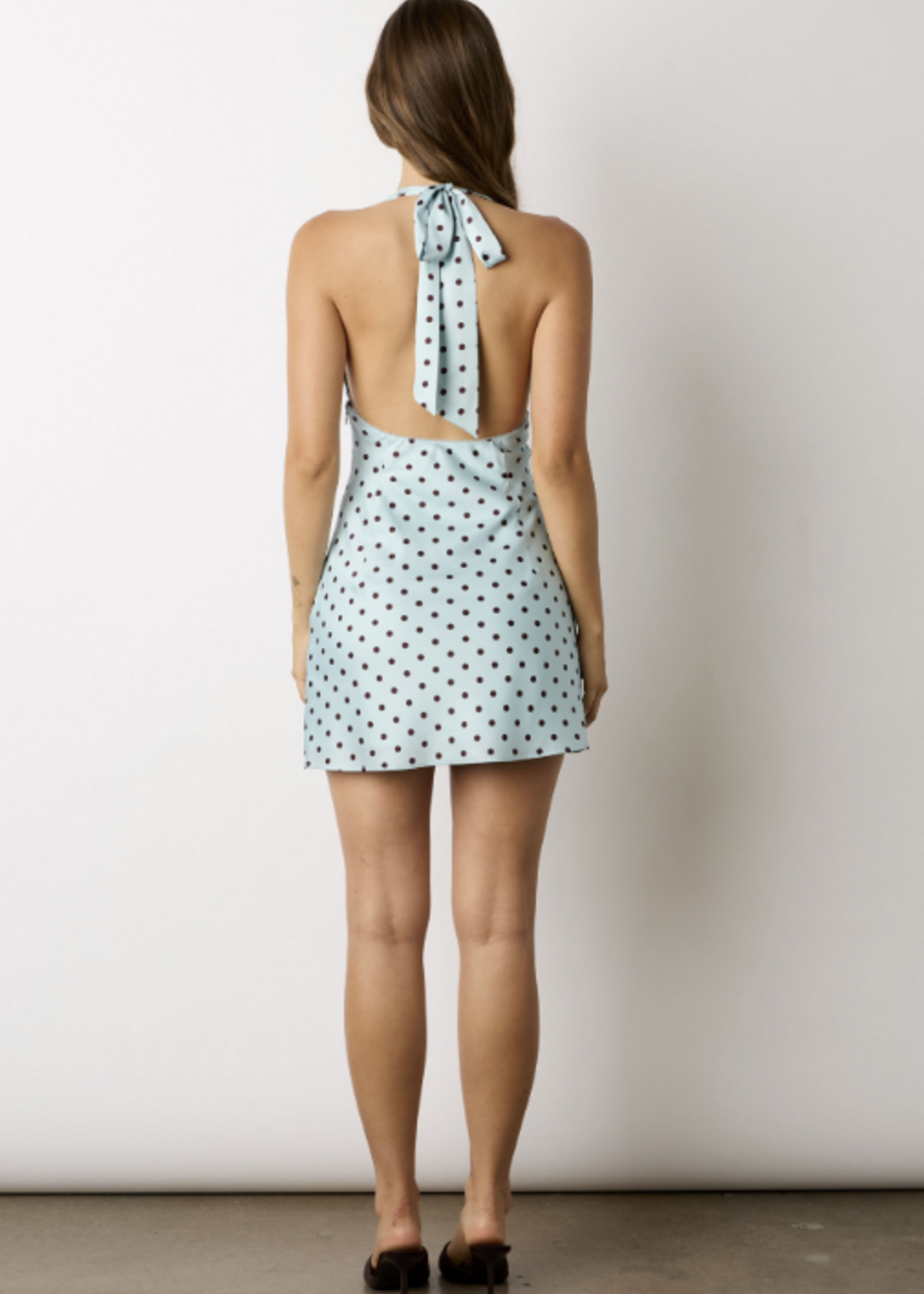 Polka Dot and Pretty Satin Dress (2 Colors)