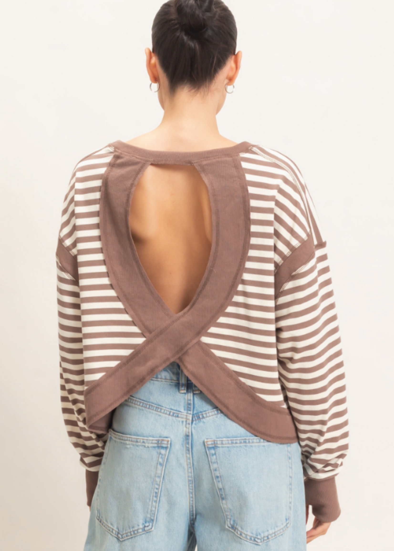 Stripe Hype Open Back Top (3 Colors)