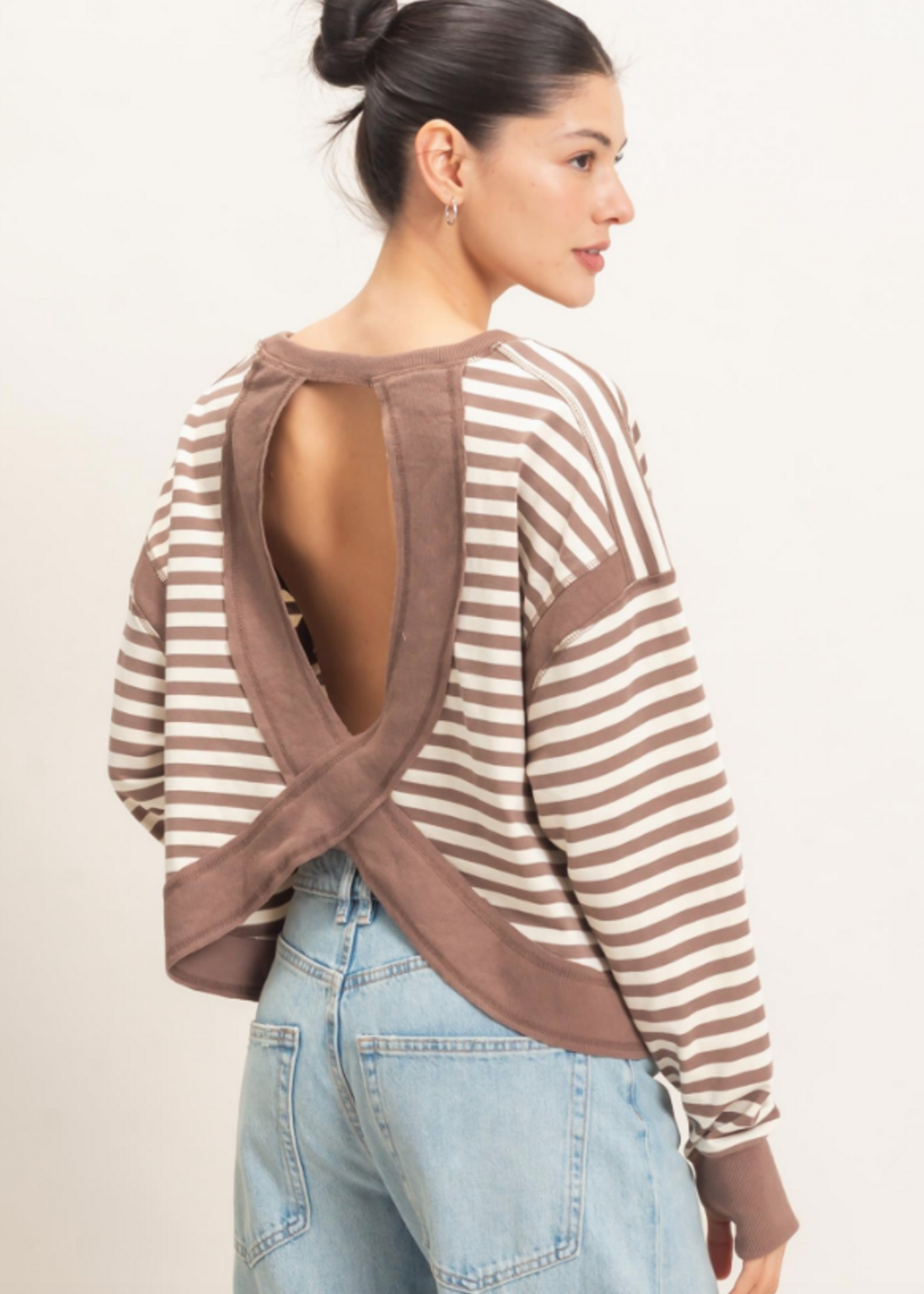 Stripe Hype Open Back Top (3 Colors)