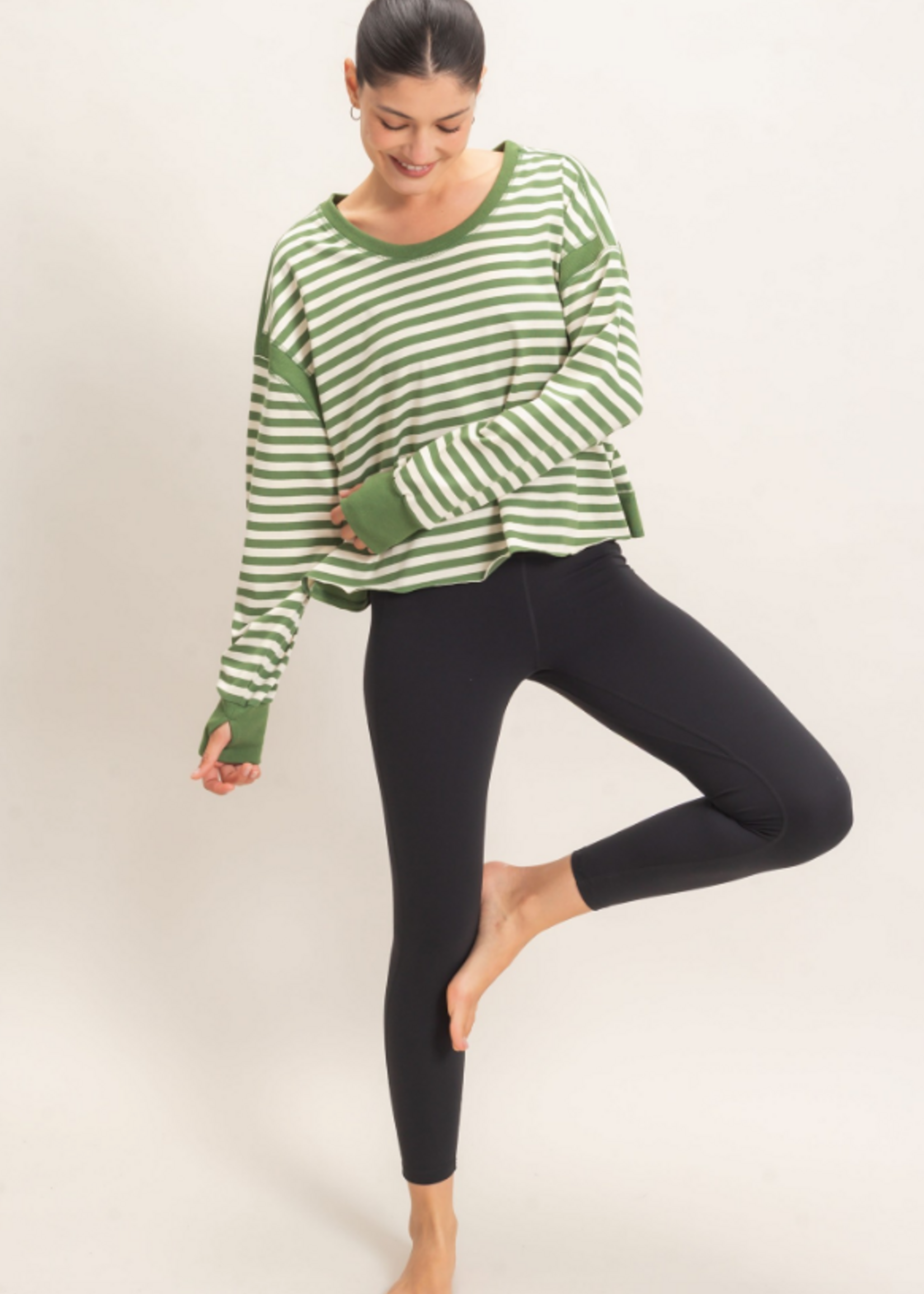 Stripe Hype Open Back Top (3 Colors)