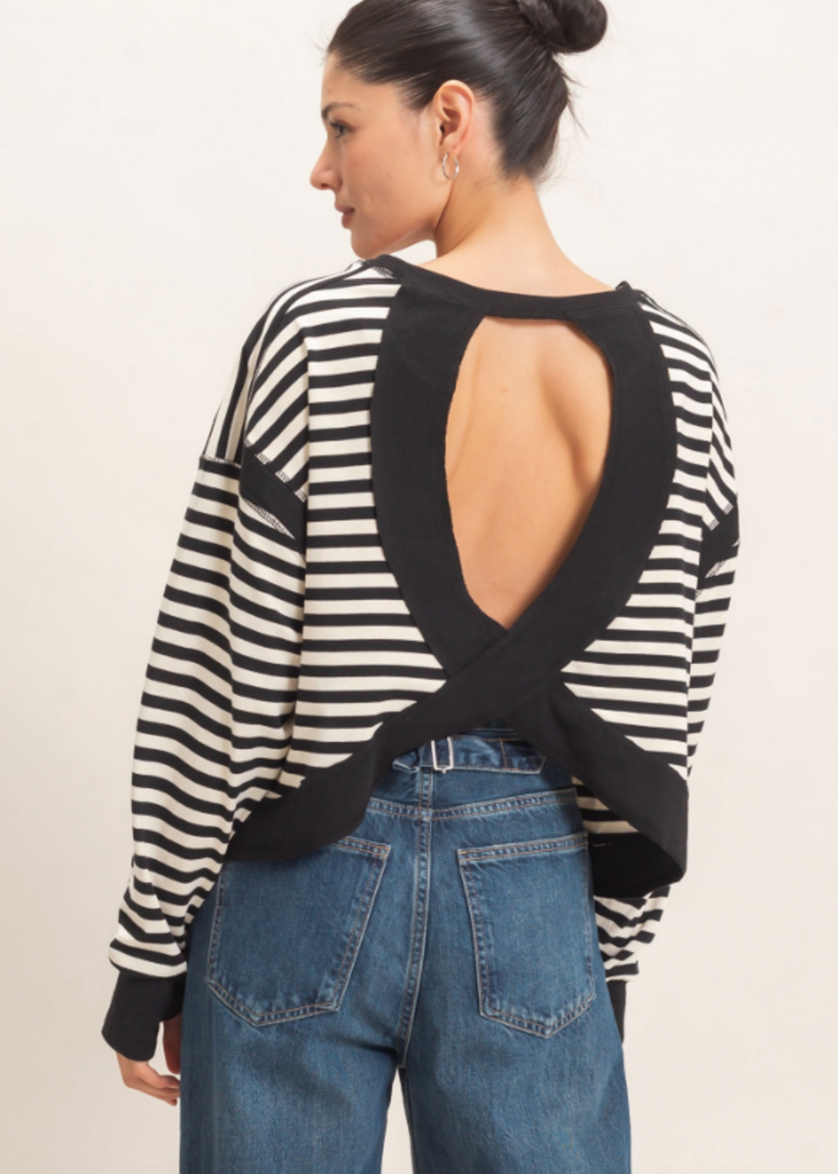 Stripe Hype Open Back Top (3 Colors)