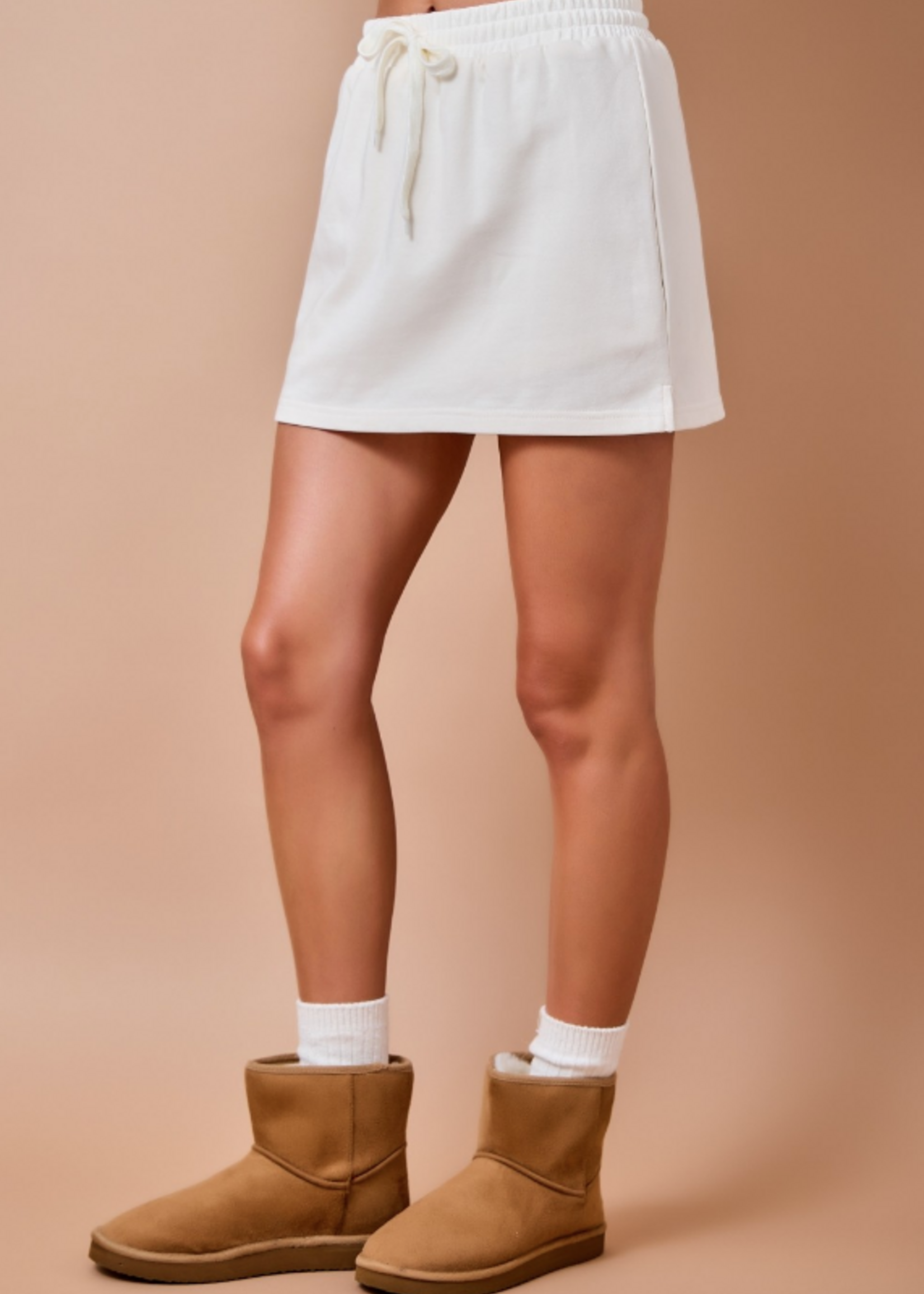 Drawstring Skort
