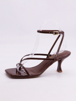 Brown Strappy Kitten Heel