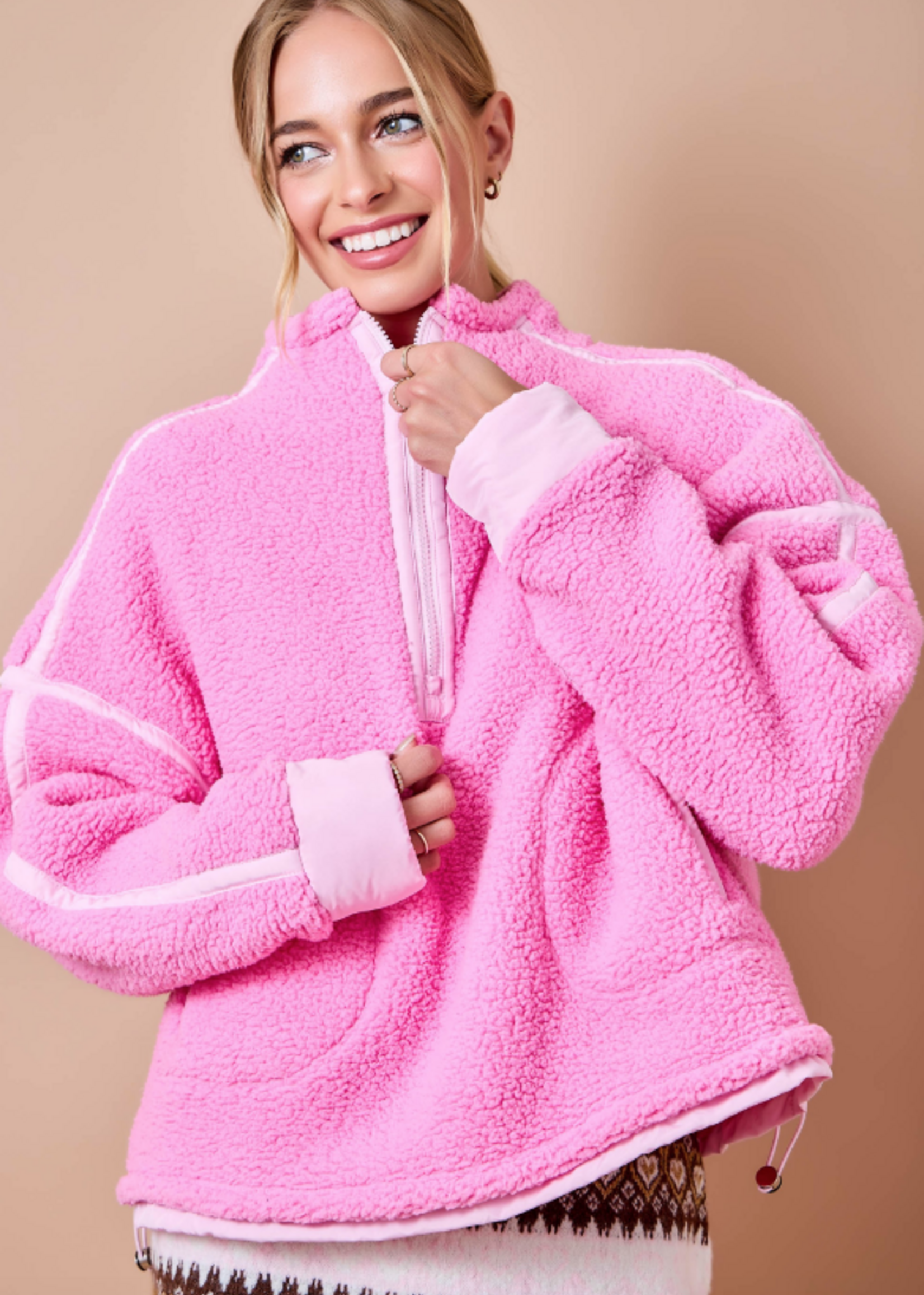 Pink Fleece Pullover