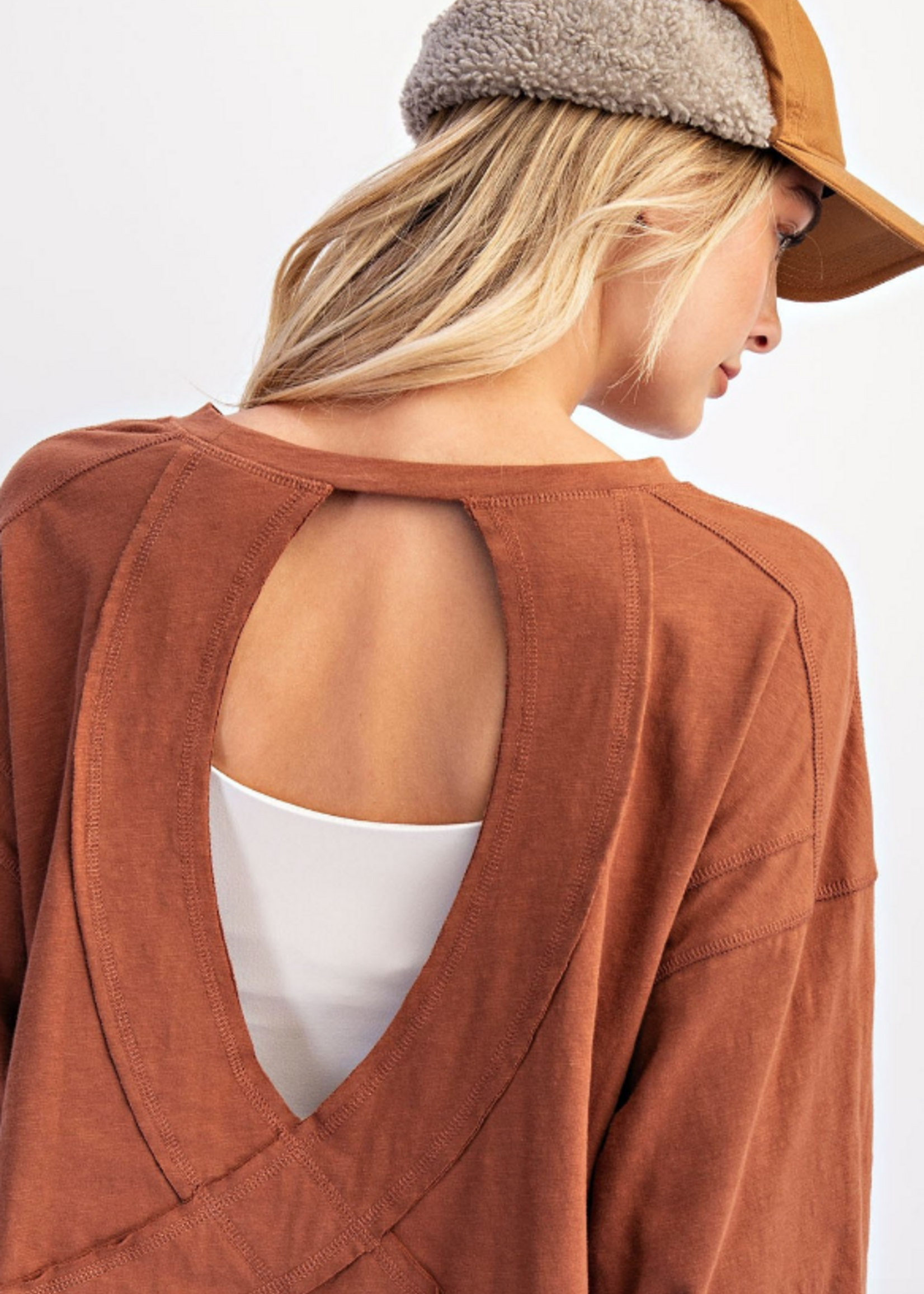 Fall's Best Open Back Slub Top (6 Colors)