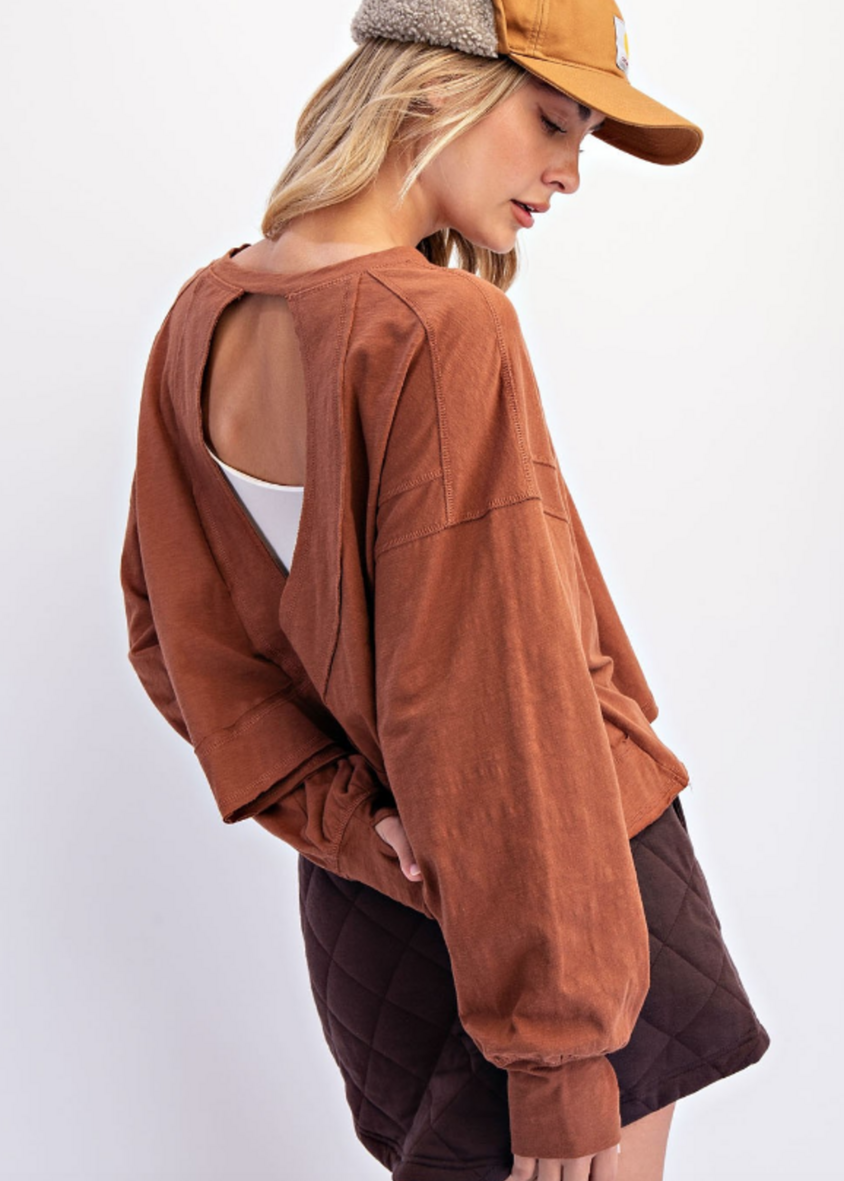 Fall's Best Open Back Slub Top (6 Colors)